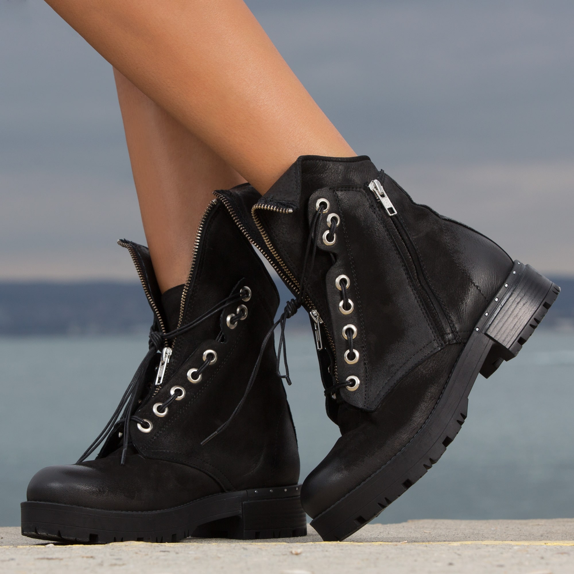 Кожени боти Sphere, Черен Цвят