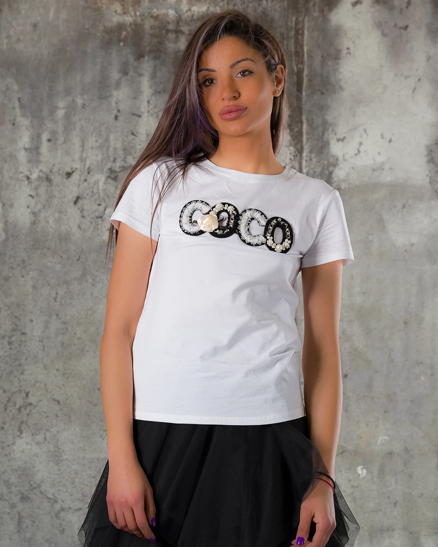Тениска Coco Pearl, Бял Цвят