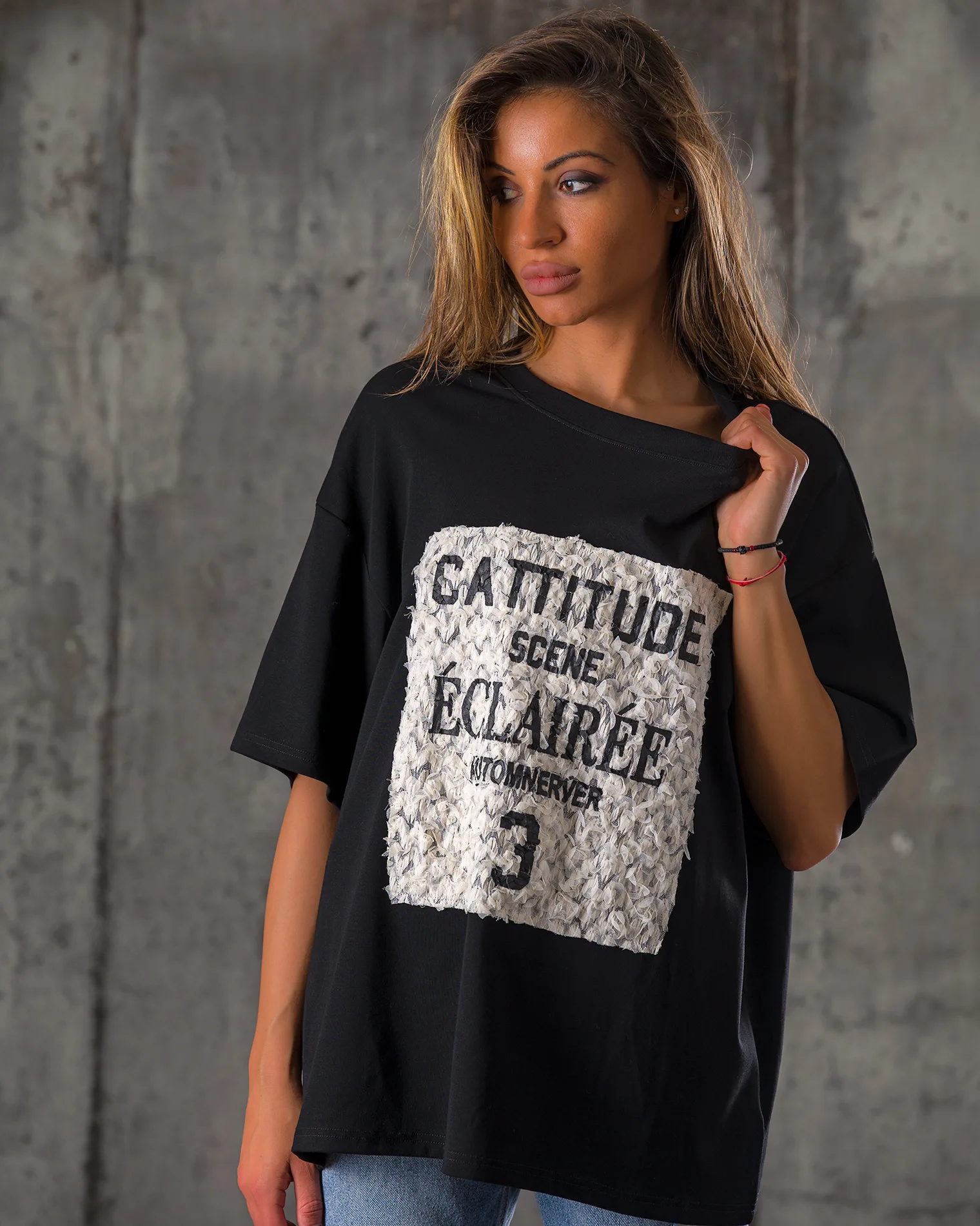 Тениска Cattitude, Черен Цвят