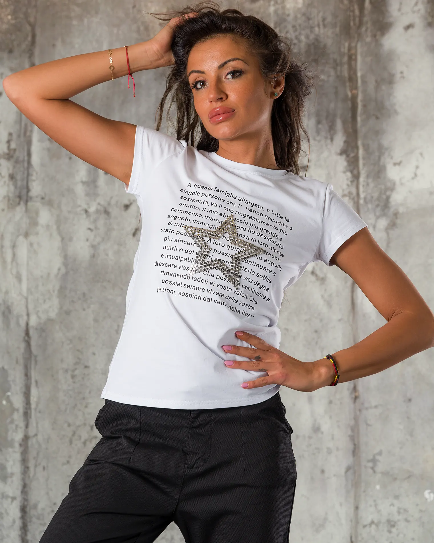 Тениска Starstruck, Бял Цвят