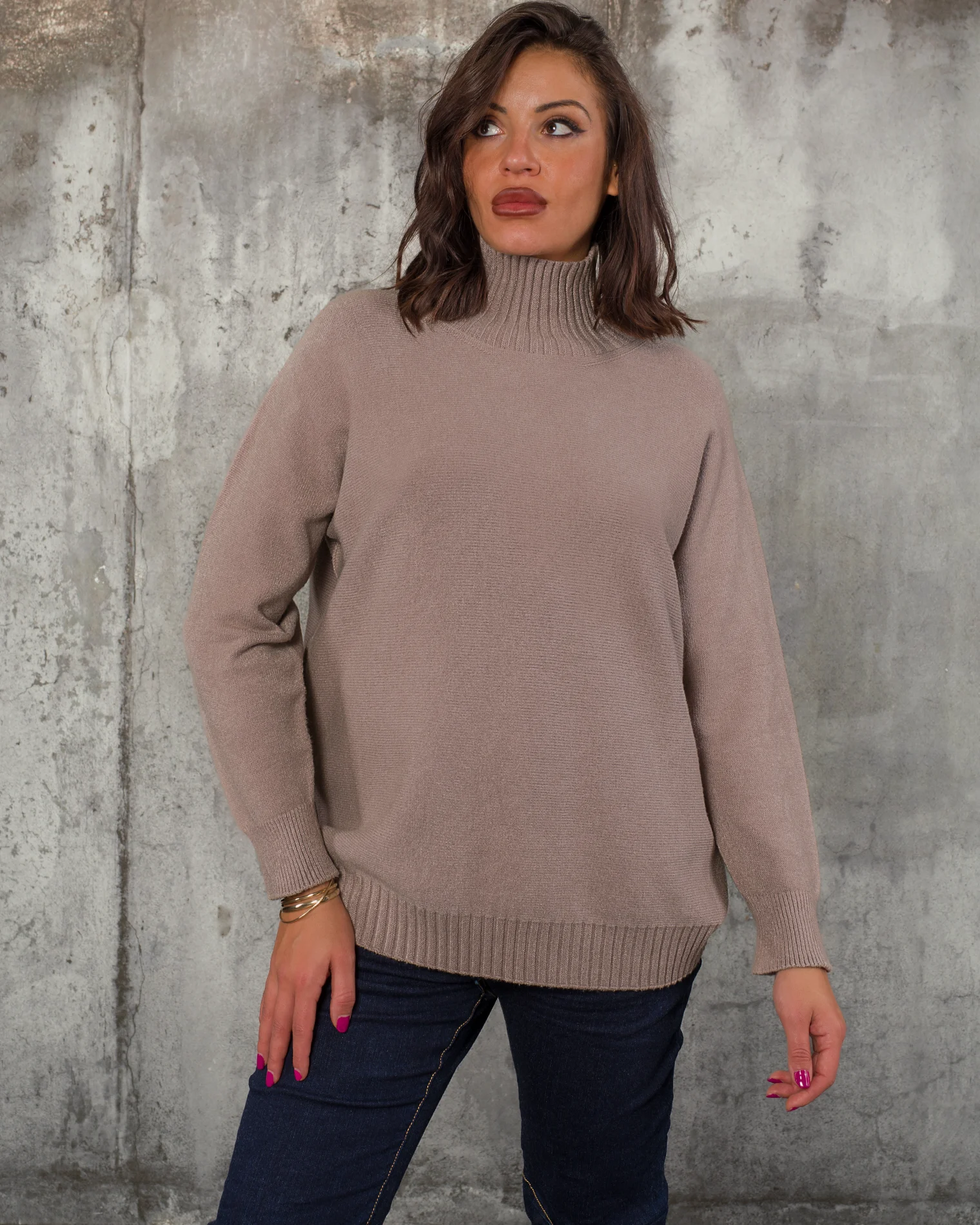 Пуловер North, Цвят Тъмно Таупе