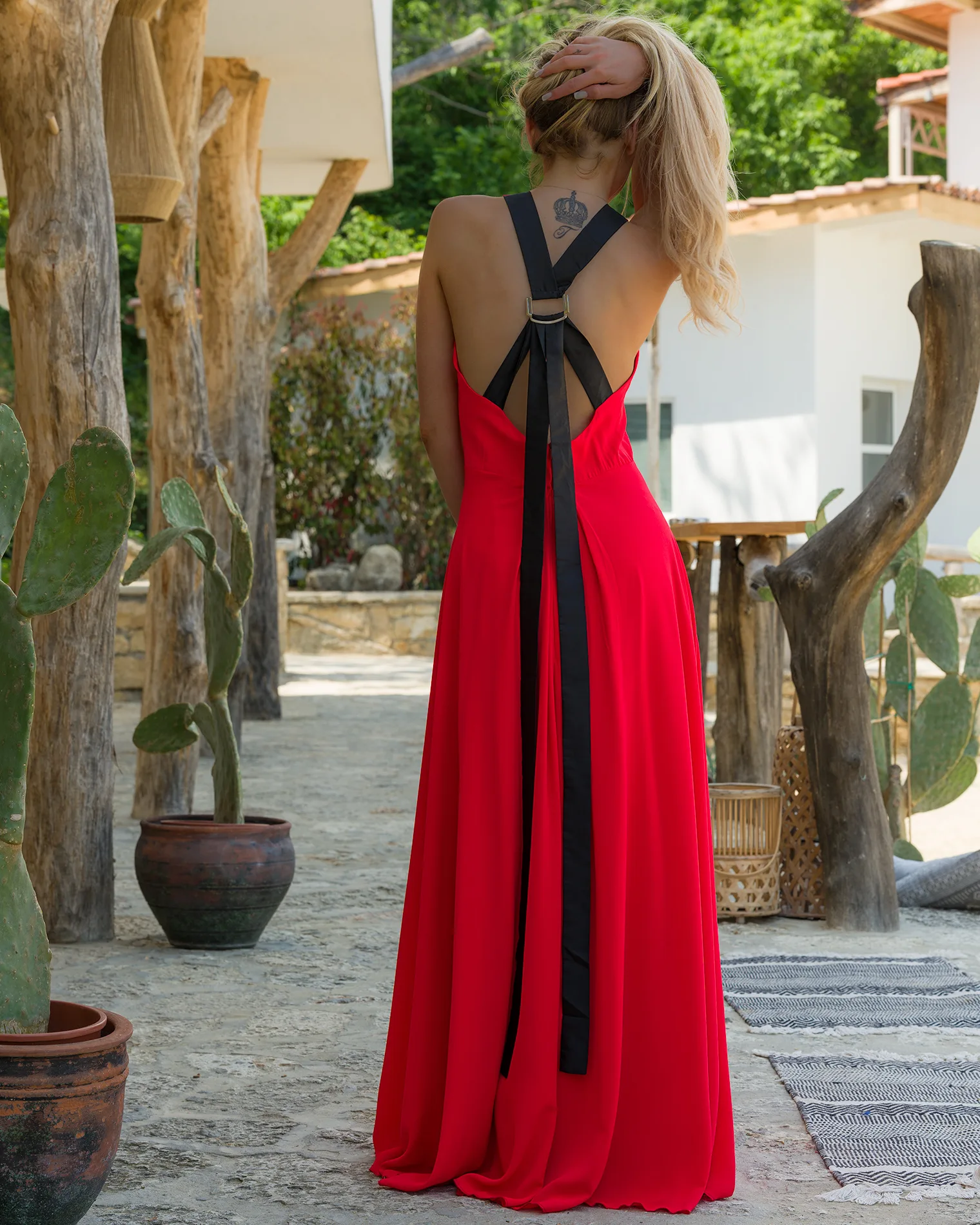 Дълга рокля Torino, Коралов Цвят