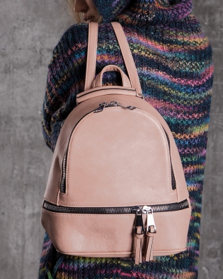 Раница с ципове Baddie, Розов Цвят