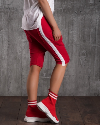 Къс панталон Division, Червен Цвят