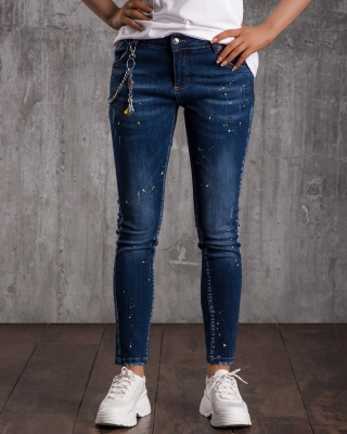 Дънки с пръски Powerhouse, Син Цвят