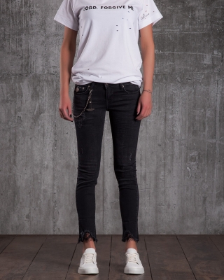 Дънки с дантела Fearless, Черен Цвят