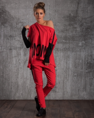 Комплект I Won't, Червен Цвят