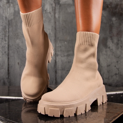 Боти тип чорап No Rest, Бежов Цвят