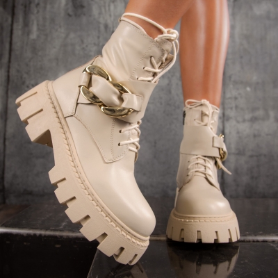 Боти от естествена кожа Element, Бежов Цвят