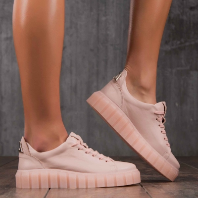 Кецове от естествена кожа Macaroon, Розов Цвят