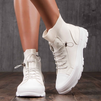 Кецове с чорап Dakota, Бял Цвят