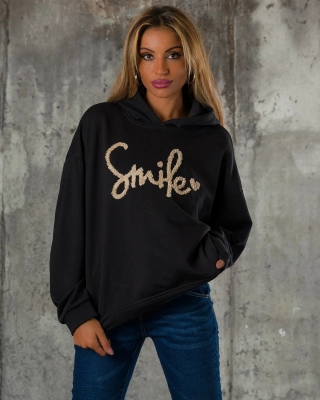 Суитчър Smile Everyday, Черен Цвят