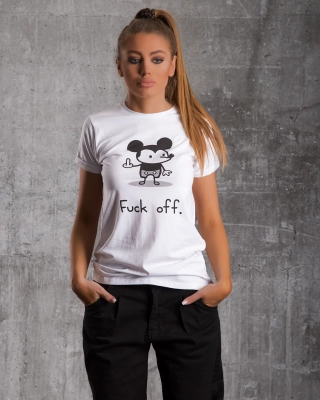 Тениска Bad Mickey, Бял Цвят