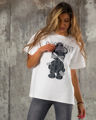 Тениска Good Love, Бял Цвят