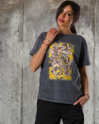 Тениска All The Characters, Сив Цвят