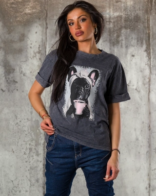 Тениска Spa Day, Сив Цвят