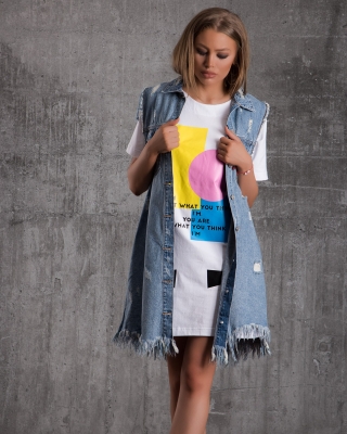 Дънков елек Adriana, Син Цвят