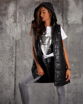 Дълъг елек Yasmin, Черен Цвят