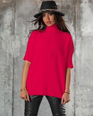 Пуловер Warm Inside, Коралов Цвят