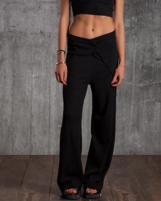 Рипсен панталон Point Blank, Черен Цвят