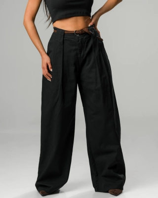 Панталон Tell Me When, Черен Цвят