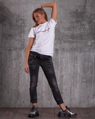 Дънки с пръски Precise, Черен Цвят