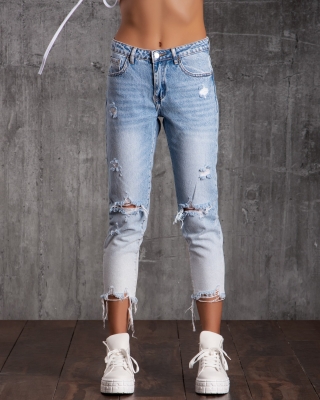 Дънки с ефект омбре Webster, Син Цвят