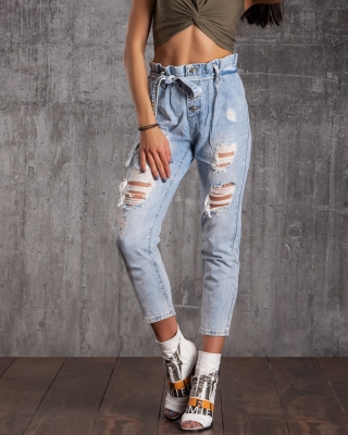 Дънки с колан Automatic, Син Цвят