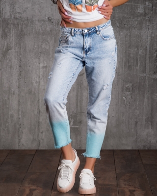 Дънки с омбре ефект Manifesto, Син Цвят