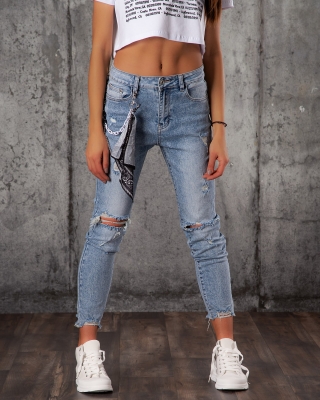 Дънки Still Don't Know My Name, Син Цвят