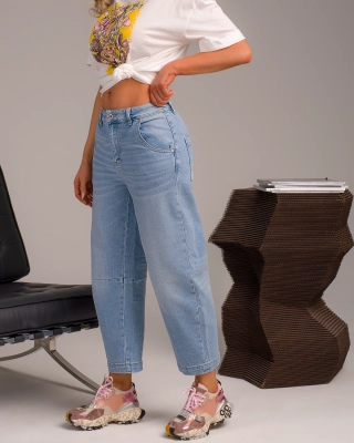 Дънки In Check, Син Цвят