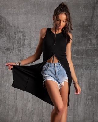 Рокля с цип Modena, Черен Цвят