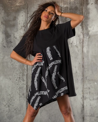Рокля Writing On The Wall, Черен Цвят