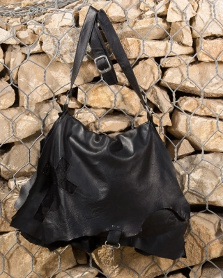 Дизайнерска чанта с дантелен кръст Edition, Черен Цвят