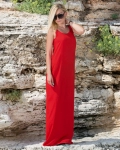 Дълга рокля с гол гръб Flare, Червен Цвят