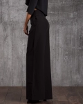 Елегантен панталон с висока талия Exquisite, Черен Цвят