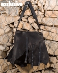 Дамска чанта от естествена кожа Royce, Черен Цвят