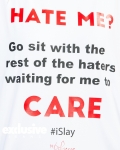 Тениска Hate Me, Бял Цвят