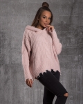 Пуловер с качулка Groovy, Розов Цвят