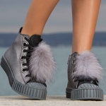 Кецове с пух Chromatic, Сребрист Цвят