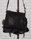 Чанта със синджир и дантела Sensual, Черен Цвят