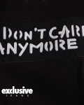 Тениска I Don't Care, Бял Цвят