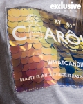 Тениска с пайети Caroline, Сив Цвят