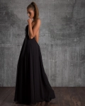 Дълга рокля с дантела Magnetism , Черен Цвят