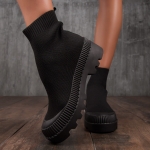 Боти с чорап Selena, Черен Цвят