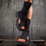 Отворени боти Smokey, Черен Цвят