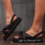 Кожени сандали Let a Dream Fly, Черен Цвят