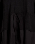 Блуза с ефект риза Pleasure, Черен Цвят