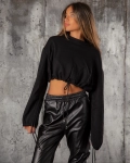 Блуза със скъсена кройка Urban Doll, Черен Цвят