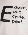 Тениска Recycle, Бял Цвят